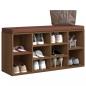 Preview: Schuhbank Braun Eichen-Optik 103x30x48 cm Holzwerkstoff