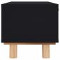 Preview: Couchtisch Schwarz 80x40x30 cm Holzwerkstoff Massivholz Kiefer