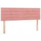 Preview: Kopfteile 2 Stk. Rosa 72x5x78/88 cm Samt