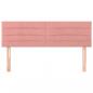 Preview: Kopfteile 2 Stk. Rosa 72x5x78/88 cm Samt