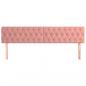 Preview: Kopfteile 2 Stk. Rosa 100x7x78/88 cm Samt