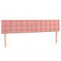 Preview: Kopfteile 2 Stk. Rosa 100x5x78/88 cm Samt