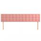 Preview: Kopfteile 2 Stk. Rosa 100x5x78/88 cm Samt