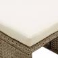 Preview: Gartenhocker 4 Stk. mit Sitzkissen Poly Rattan Beige