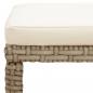 Preview: Gartenhocker 4 Stk. mit Sitzkissen Poly Rattan Beige