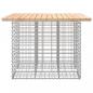 Preview: Gartenbank aus Gabionen 100x102x72 cm Massivholz Kiefer