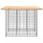 Preview: Gartenbank aus Gabionen 100x102x72 cm Massivholz Kiefer