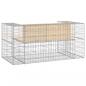 Preview: Gartenbank aus Gabionen 143x71x65,5 cm Massivholz Kiefer