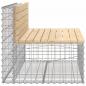 Preview: Gartenbank aus Gabionen 103x70x65 cm Massivholz Kiefer