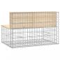 Preview: Gartenbank aus Gabionen 103x70x65 cm Massivholz Kiefer