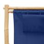 Preview: Liegestuhl Bambus und Canvas Marineblau