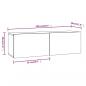 Preview: TV-Wandschrank Grau Sonoma 100x30x30 cm Holzwerkstoff