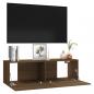 Preview: TV-Wandschrank Braun Eiche 100x30x30 cm Holzwerkstoff