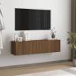 Preview: ARDEBO.de - TV-Wandschrank Braun Eichen-Optik 120x30x30 cm Holzwerkstoff