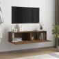 Preview: TV-Wandschrank Braun Eichen-Optik 120x30x30 cm Holzwerkstoff