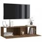 Preview: TV-Wandschrank Braun Eichen-Optik 120x30x30 cm Holzwerkstoff