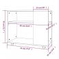 Preview: Beistelltisch Räuchereiche 70x35x55 cm Holzwerkstoff