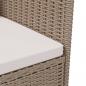 Preview: Gartenstühle mit Kissen 2 Stk. Poly Rattan Beige