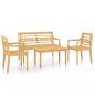 Preview: 4-tlg. Garten-Lounge-Set Massivholz Teak