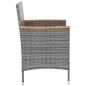 Preview: 5-tlg. Garten-Essgruppe mit Kissen Poly Rattan Grau