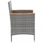 Preview: 9-tlg. Garten-Essgruppe mit Kissen Poly Rattan Grau