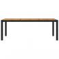 Preview: Gartentisch 190x90x75 cm Poly Rattan und Akazienholz Schwarz 