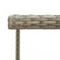 Preview: Gartentisch Grau 109x107x74 cm Poly Rattan und Glas