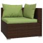 Preview: 2-Sitzer-Sofa mit Kissen Braun Poly Rattan