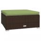 Preview: 4-tlg. Garten-Lounge-Set mit Kissen Braun Poly Rattan