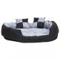 Preview: Hundekissen Wendbar und Waschbar Grau und Schwarz 110x80x23 cm