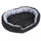 Preview: Hundekissen Wendbar und Waschbar Grau und Schwarz 110x80x23 cm