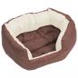 Preview: Hundekissen Wendbar und Waschbar Braun und Creme 65x50x20 cm