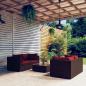 Preview: ARDEBO.de - 5-tlg. Garten-Lounge-Set mit Kissen Poly Rattan Braun