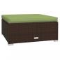 Preview: 10-tlg. Garten-Lounge-Set mit Kissen Braun Poly Rattan