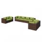 Preview: 8-tlg. Garten-Lounge-Set mit Kissen Poly Rattan Braun