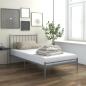 Preview: ARDEBO.de - Bett Grau Metall 90x200 cm