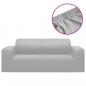 Preview: Stretch Sofahusse 2-Sitzer Grau Polyester-Jersey  