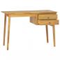 Preview: Schreibtisch mit 2 Schubladen 110x52x75 cm Massivholz Teak