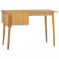 Preview: Schreibtisch mit 2 Schubladen 110x52x75 cm Massivholz Teak