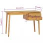 Preview: Schreibtisch mit 2 Schubladen 110x52x75 cm Massivholz Teak