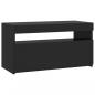 Preview: TV-Schrank mit LED-Leuchten Schwarz 75x35x40 cm