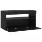 Preview: TV-Schrank mit LED-Leuchten Schwarz 75x35x40 cm