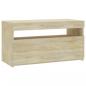 Preview: TV-Schrank mit LED-Leuchten Sonoma-Eiche 75x35x40 cm