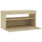 Preview: TV-Schrank mit LED-Leuchten Sonoma-Eiche 75x35x40 cm