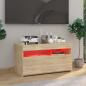 Preview: TV-Schrank mit LED-Leuchten Sonoma-Eiche 75x35x40 cm