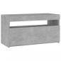 Preview: TV-Schrank mit LED-Leuchten Betongrau 75x35x40 cm