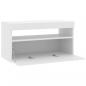 Preview: TV-Schrank mit LED-Leuchten Hochglanz-Weiß 75x35x40 cm