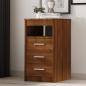 Preview: ARDEBO.de - Sideboard mit Schubladen Braun Eichen-Optik 40x50x76 cm