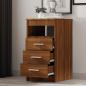 Preview: Sideboard mit Schubladen Braun Eichen-Optik 40x50x76 cm