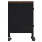 Preview: TV-Schrank Schwarz 110x30x43 cm Eisen und Massivholz Tanne